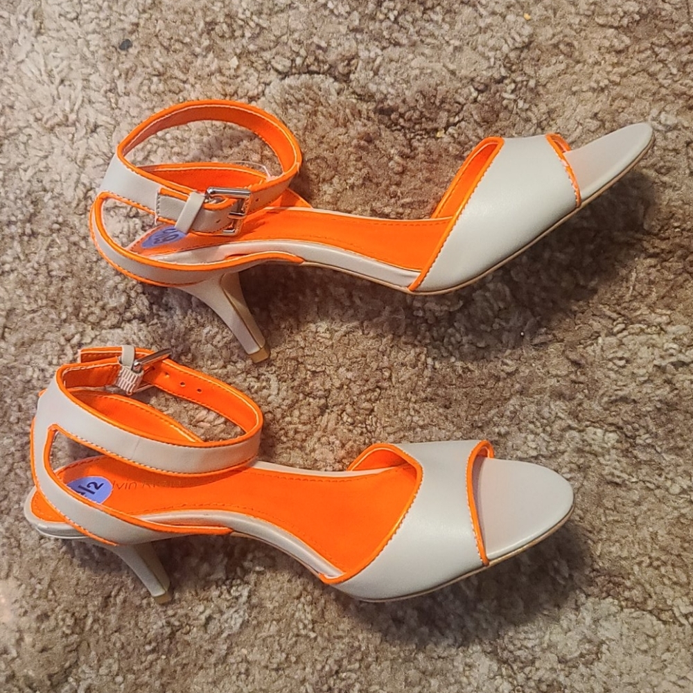 Calvin Klein neon heels
